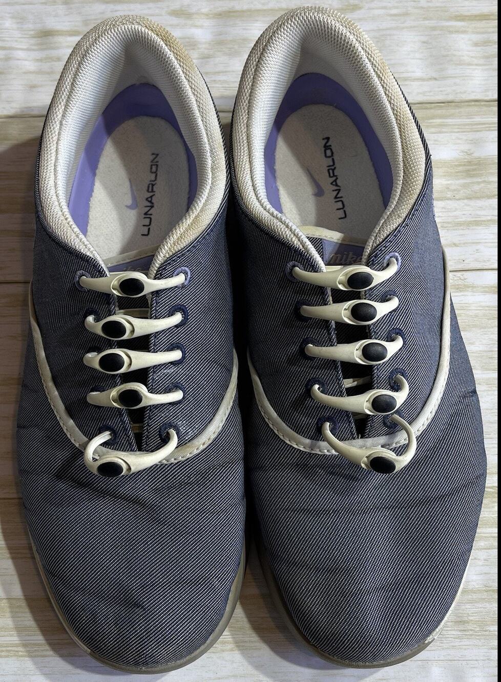 Gray Nike Lunarlon Women’s Gray Canvas Golf Shoes Size 7.5